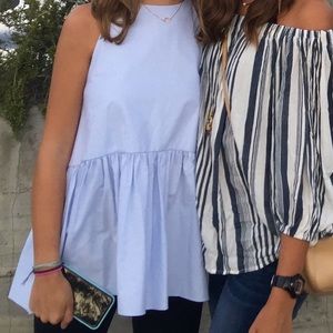 Zara Peplum Babydoll Shirt